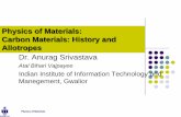 Physics of Materials: Carbon Materials: History and Allotropestiiciiitm.com/profanurag/Physics-Class/Carbon-Material.pdf · Physics of Materials ABV- IIITM-Gwalior (MP) India Properties