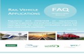 R VEHICLE FAQ APPLICATIONS FREQUENTLY ASKED UESTIONS · FAQ Rail Vehicle Applications Page 4 DISCLAIMER . This FAQ document (hereinafter ’FAQ’) reflects the common view of the