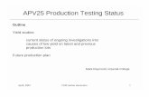 APV25 Production Testing Statusdmray/pdffiles/CMStrackerelec_9_4_03.pdf · APV25 Production Testing Status Mark Raymond, Imperial College Outline Yield studies current status of ongoing