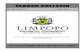 TENDER BULLETIN - limtreasury.gov.za · NABL E FROM POST OR DELIVER BIDS TO See Annexure 1 & 2, Page 13 & 14 LTA001-17/18 Appointment of insurance broker for a period of three years