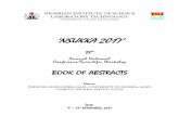 BOOK OF ABSTRACTS - NISLT · 2017-11-06 · BOOK OF ABSTRACTS ORDER OF SCIENTIFIC PAPER PRESENTATION GROUP 1: ... Antimicrobial activity and Features of Mitracarpus Villosus (SW)