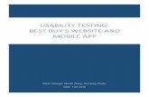 Usability Testing: Best Buy’s Website and Mobile Appstorage.googleapis.com/wzukusers/user-18224305/documents... · USABILITY TESTING: BEST BUY’S WEBSITE AND MOBILE APP . Process