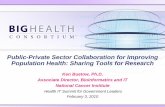 Public-Private Sector Collaboration for Improving Population Health… · 2010-02-03 · Public-Private Sector Collaboration for Improving Population Health: Sharing Tools for Research