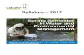 Syllabus 2017 - cumtb.edu.cn · Spring Semester in Water and Environmental Management – Syllabus 2017 13 Soil hydrology (AE02XX) 2 ECTS Aim Soils are heterogeneous systems with