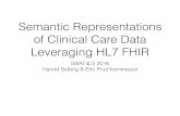 Semantic Representations of Clinical Care Data Leveraging ... · Semantic Representations of Clinical Care SWAT4LS - Dec 2016 Solbrig & Prud’hommeaux Outline Part 2 — Semantic