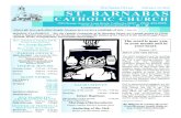 First Sunday Of Lent ST. BARNABAS · 2016-02-19 · February 14, 2016 St. Barnabas Catholic Church Page 3 Visit our website to view current & previous bulletins at We Pray for and