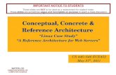 Conceptual, Concrete & Reference Architecturea78khan/cs446/lectures/2011_05-may_27... · “A reference architecture for a domain defines the fundamental components of the domain