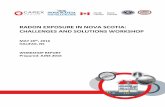 RADON EXPOSURE IN NOVA SCOTIA: CHALLENGES AND SOLUTIONS WORKSHOP · Nova Scotia. Based on Health Canada’s estimate that 16% of lung cancer deaths are attributable to radon, it is