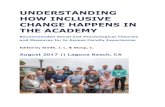 UNDERSTANDING HOW INCLUSIVE CHANGE HAPPENS IN THE … · Understanding How Inclusive Change Happens in the ... science attendees to share knowledge on theories, concepts, and mechanisms