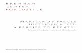Maryland’s parole supervision fee: a Barrier to reentry...1 executive summary In this report, we conclude that billing individuals on parole $40 per month for their supervi-sion
