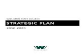 WILLISTON STATE COLLEGE STRATEGI PLAN · AY1: ontinued integration of strategic and master planning documents using SPOL and expand and diversify the President’s Advisory ommittee