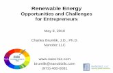Renewable Energy - IEEEewh.ieee.org/r1/njcoast/entrepreneurs/presentations/brumlik.pdf · • Global investment fell 36% to $29.4 billion in 2009 • Cleantech –Shift to energy