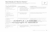 SAMPLE LESSON Copyright © WestEd · LESSON 7 | TEXT STUDY OF “KEVIN CLARKE” 145 Partners practice the Think Aloud of “Kevin Clarke.” Partners take turns Thinking Aloud a