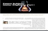 Patent Subject Matter Eligibility: Part I · Patent Subject Matter Eligibility: Part l COVER STORY This case shows that a permanent injunction is available in a SEP case and the damages