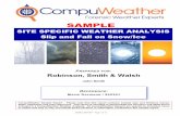 SITE SPECIFIC WEATHER ANALYSIS REPORT...SITE SPECIFIC WEATHER ANALYSIS CompuWeather Sample Report – Please note that this report contains sample data and fictitious names, dates,