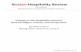 Changes in the Hospitality Industry: New Paradigms, Frames ... · Changes in the Hospitality Industry: New Paradigms, Frames, and Perspectives By Mike Oshins Spring 2017, Volume 5,