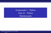 Computação 1 - Python Aula 12 - Teórica Modularizaçãojacarepagua.dcc.ufrj.br/~ladybug//aulas-python1/aula12_teorica.pdf · Computac˜ao 1 - Python Aula 12 - Teo´rica Modularizac˜ao
