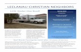 LEELANAU CHRISTIAN NEIGHBORS€¦ · Blessings in a Backpack. NAM continues to assist our neighbors in emergency financial situations. January and February 2013 were quite busy with