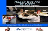 Knock Out Flu at Work · 2018-05-24 · Every year, influenza (flu) affects employers and businesses. Flu costs the U.S. approximately $10.4 billion* a year in direct costs for hospitalizations