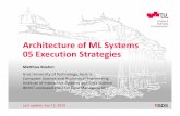 Architecture of ML Systems 05 ExecutionStrategies706.550 Architecture of Machine Learning Systems – 05 Execution Strategies Matthias Boehm, Graz University of Technology, SS 2019