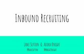 Inbound Recruiting · Inbound Recruiting Funnel Awareness Preference Apply Loyalty Brand Advocates @LaneSutton @Media2Knight #SRSC CRM ATS. Segment by Effort and Receptivity @LaneSutton