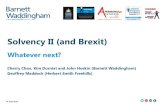 Solvency II (and Brexit)...expenses, notably taking into consideration the underlying risks (including underwriting risks), and the impact of options and guarantees included in insurance
