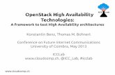 OpenStack High Availability Technologies€¦ · MySQL Galera cluster • Synchronous multi-master cluster for MySQL/InnoDB database • Database replication is not simply replication