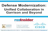 Tweet with us today: Find more training webinars and events at · Welcome! Claudia Hosky . Publisher, FedInsider. Carl De Groote. Senior Director, Defense Operations, Cisco Systems,