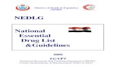 NEDLG National Essential Drug List &Guidelines · Foreword: The first Essential Drug List and Guidelines was issued in the year 1998. The Essential Drug concept was adopted in developing