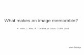 What makes an image memorable?cv-fall2012/slides/islam-expt.pdf · 2012-10-26 · What makes an image memorable? P. Isola, J. Xiao, A. Torralba, A. Oliva. CVPR 2011 Islam Beltagy