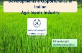 Developments & Opportunities in Indian Agri-Inputs Industry · 2017-02-24 · Quality Seeds Quality Inputs Farm Practices Increased input efficiency- Nutrients and water Increased