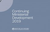 Continuing Ministerial Development 2019 - Diocese of Oxford · Continuing Ministerial Development (CMD) Meet the team David Heywood Deputy Director of Mission (Ministerial Formation)