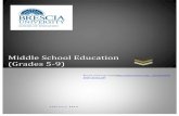 Middle School Education (Grades 5-9) - Brescia University · Orientation), the Director’s presentation concentrates on St. Angela Merici in her role as Teacher. The Director’s