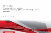 Onboarding (Transitions) User Guide - Oracle · Taleo Onboarding (Transitions), a "new generation" onboarding product, provides a unified, automated and customizable system for transitioning