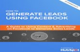 HOW TO GENERATE LEADS USING FACEBOOK - 12 HOW TO GENERATE LEADS USING FACEBOOK 13 HOW TO GENERATE LEADS