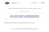 JSC SOFTWARE ENGINEERING PROCEDURAL REQUIREMENTS · 2018-05-21 · Johnson Space EffectiveCenter Date: 01/23/2017 Procedural Requirements ExpirationDate: 01/23/2022 ... 2.3 SOFTWARE