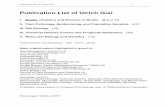 Publication List of Ulrich GisiPublication List of Ulrich Gisi - 6 - II. Plant Pathology, Epidemiology and Population Genetics 1. GISI, U. und MEYER, D. 1973: Oekologische Untersuchungen