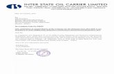 INTER STATE OIL CARRIER LIMITED · INTER ST ATE OIL CARRIER LIMITED ANNUAL REPORT 2017-2018 1 NOTICE OF 34th ANNUAL GENERAL MEETING NOTICE: Notice is hereby given that the 34th Annual