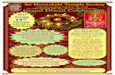 Diwali with timings 2017 - Meenakshi Temple...Diwali Katchi (11:00 AM) Lakshmi Puja (11AM & 6:30PM) Rathotsavam (8:00 PM) Raffle drawing (8:15 PM) Fireworks (8:30 PM) Garba and dandia