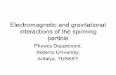 Electromagnetic and gravitational interactions of the ... · • Soon after Einstein proposed his gravitational theory, Weyl extended it to include electromagnetism and later revitalized