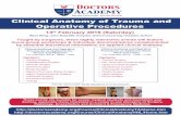 Clinical Anatomy Combined flyer 2015 - Oxford Deanery _Oxford.pdf · Clinical Anatomy of Trauma and Operative Procedures Taught by surgeons, these highly interactive events will feature
