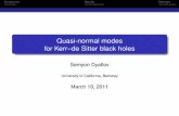 Quasi-normal modes for Kerr--de Sitter black holesmath.mit.edu/~dyatlov/files/2011/skds_talk2.pdfMathematics of black holes Scattering theory on black holes There are many works by