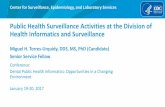 Public Health Surveillance Activities at the Division of ... · § The CDC Division of Health Informatics and Surveillance (DHIS) supports NNDSS by receiving, securing, processing,