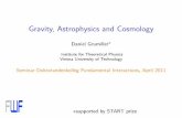 Gravity, Astrophysics and Cosmologyquark.itp.tuwien.ac.at/~grumil/pdf/ring2011.pdf · Gravity, Astrophysics and Cosmology Daniel Grumiller Institute for Theoretical Physics Vienna