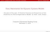 Data Assimilation for Dynamic Systems Models · data assimilation for dynamic systemsoksana chkrebtii Data Assimilation for Dynamic Systems Models Discussion of the paper \A Statistical