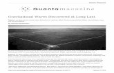 Gravitational Waves Discovered at Long Last · Traveling at the Speed of Thought: Einstein and the Quest for Gravitational Waves. The detection ushers in a new era of gravitational-wave