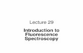 Lecture 29 Introduction to Fluorescence Spectroscopyweb.iitd.ernet.in/~sdeep/Fluorescence.pdfIntroduction to Fluorescence Spectroscopy . When a molecule absorbs light, an electron