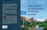 A Textbook Linear Algebra and Optimization for …Linear algebra and its applications: These chapters focus on the basics of linear algebra together with their common applications