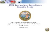 CPUC Commissioner Committee on Emerging Trends...Application of Safety Reporting Systems (SRS) for California Utilities o How a Safety Reporting System is different from other reporting