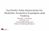 Synthetic Data Generation for Realistic Analytics …rnowling.github.io/static/rnowling_apache_big_data_eu...• Data Science Team, Emerging Technologies – Evaluate open-source Big